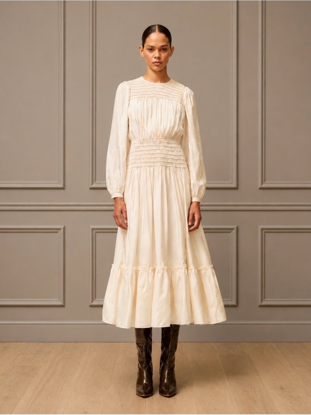 Tory Burch Long Silk Runway Dress